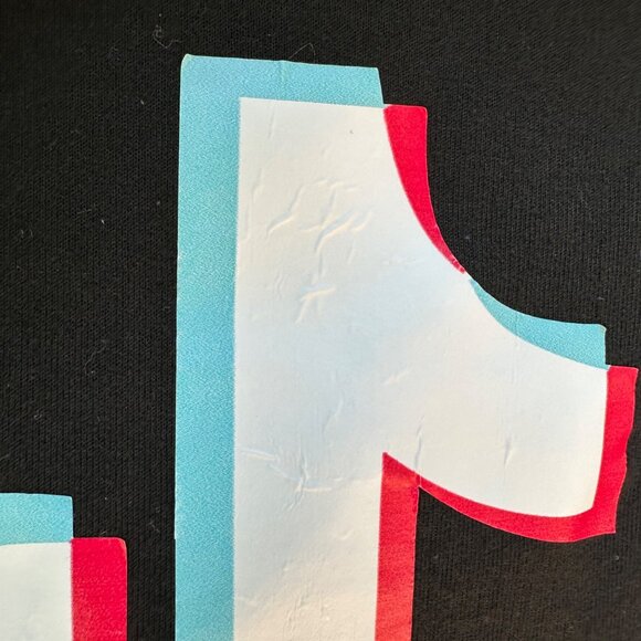 TikTok Logo Black Hoodie Cropped Cute Cozy Size M - Picture 5 of 12